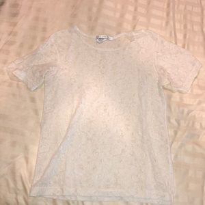 White Lace Shirt from The Limited